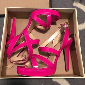 Diba Fuchsia Strappy Platform Sandals