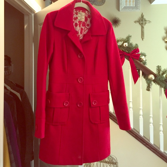 Nordstrom Red Peacoat