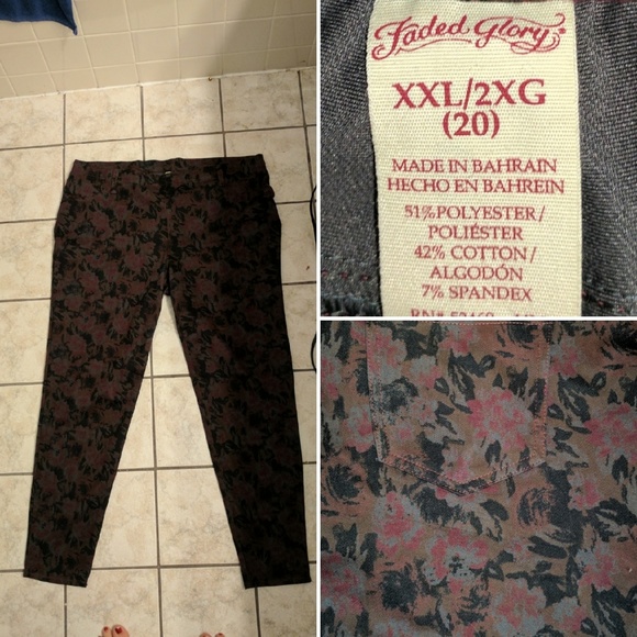 Faded Glory Patterned Jeggins