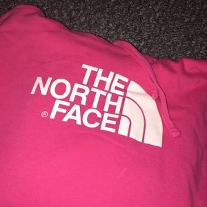 The North Face pink sweatshirt