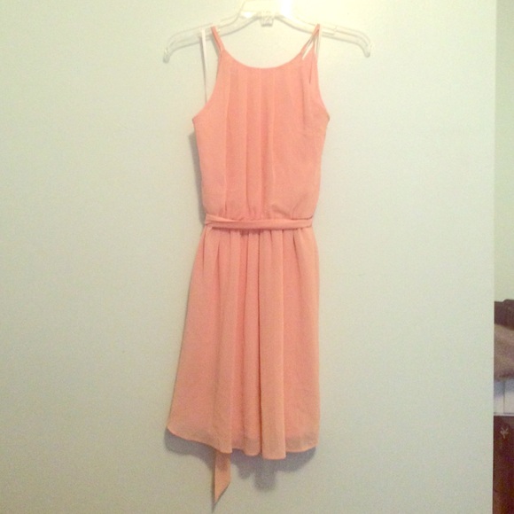 Light pink chiffon dress