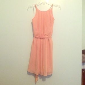 Light pink chiffon dress