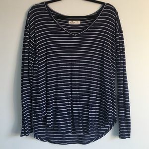 Hollister stripped long sleeve top