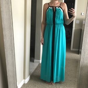 Francesca's Teal Maxi Dress