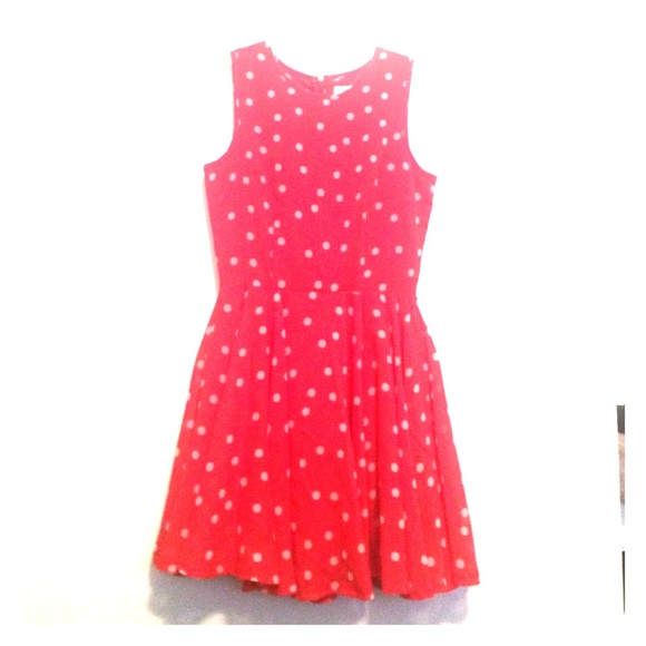 Red polka dot dress