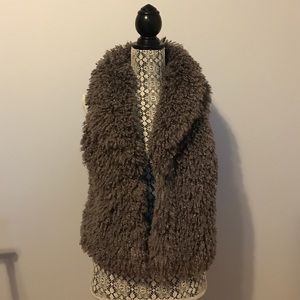 Fake fur vest by Betsey Johnson, small