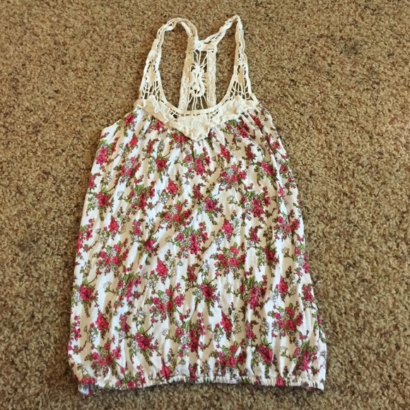 Floral and lace blouse