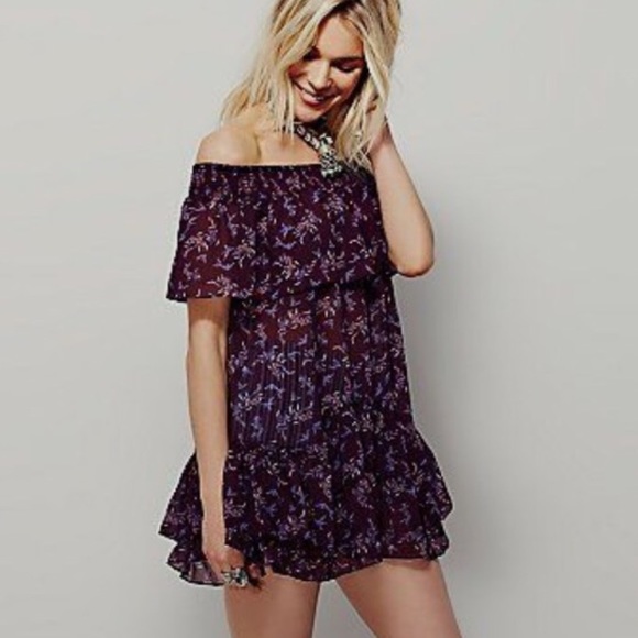 Free People In the Light off the shoulder mini