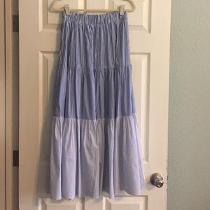 Chic Three Tier Stripe Zara Gypsy Style Skirt