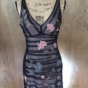 BCBG black mesh dress