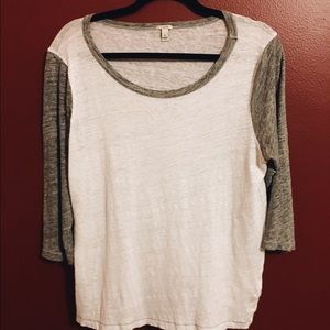J. Crew baseball tee