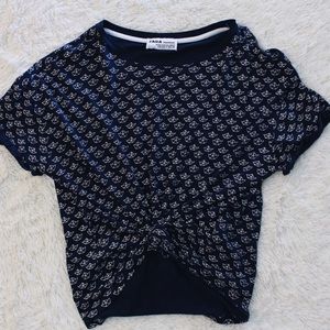 Zara navy blue loose shirt