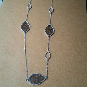 Two-Tone Cutout Necklace Set