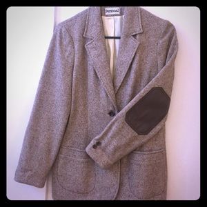 Vintage Tan speckled brown wool Blazer