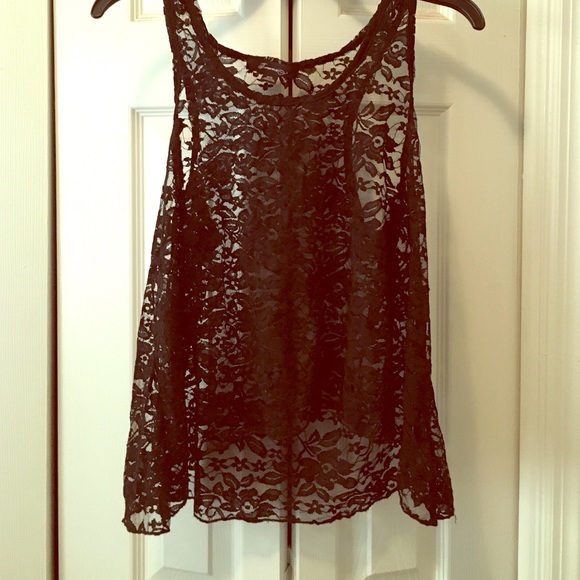 Black Lace Chiffon tank - Picture 1 of 1