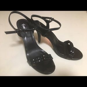 Fioni Black Strappy Heels