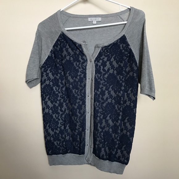 Short Sleeved Lacy Cardigan