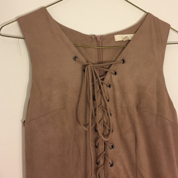 Suede effect romper - Picture 2 of 3