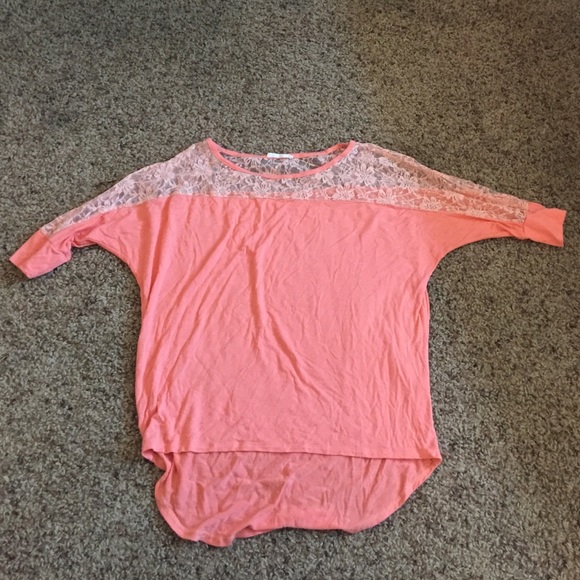 Pink and lace blouse