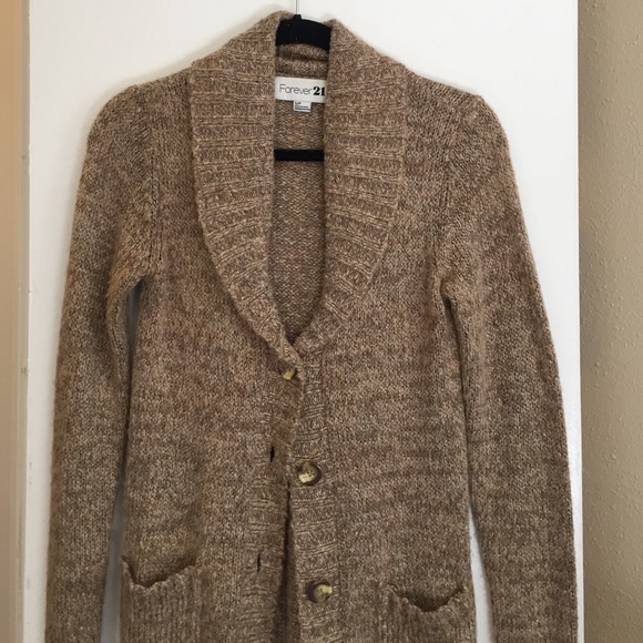 Forever 21 XXI Tan Knit Sweater S/P SM Small