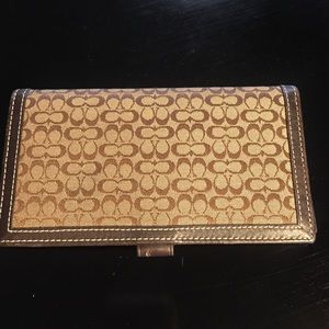 COACH- barely used check book cover