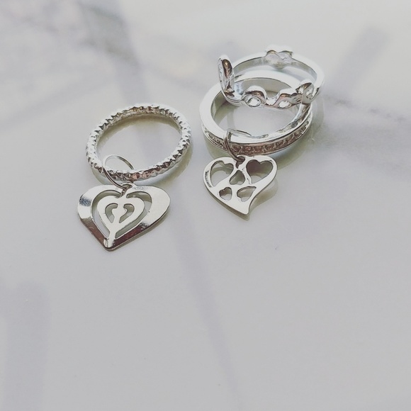 Dainty silver jewelry midi rings - Picture 2 of 2