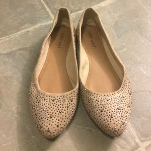 Blush studded flats