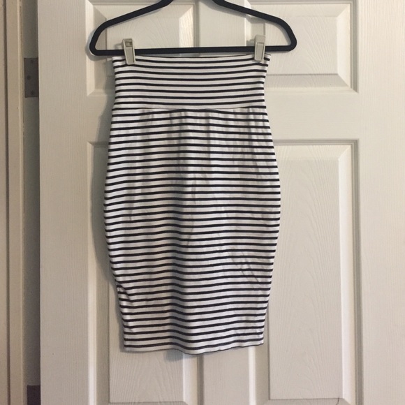 Striped Lilly Black High waisted Pencil skirt