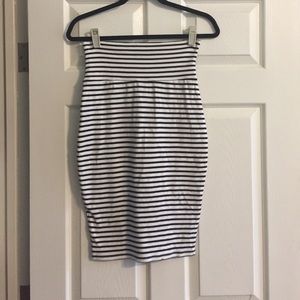 Striped Lilly Black High waisted Pencil skirt