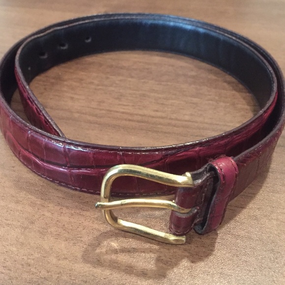 Men's BELT IMPORTED ALLIGATOR BRASS BUCKLE