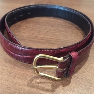 Men's BELT IMPORTED ALLIGATOR BRASS BUCKLE