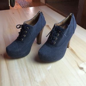 Charlotte Russe Laced Heeled Booties