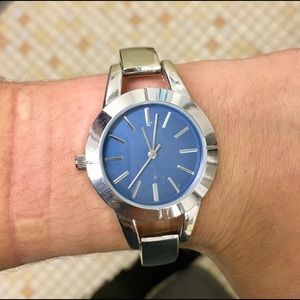 Silver and blue watch!