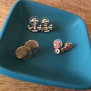 Ocean mermaid nautical earring set