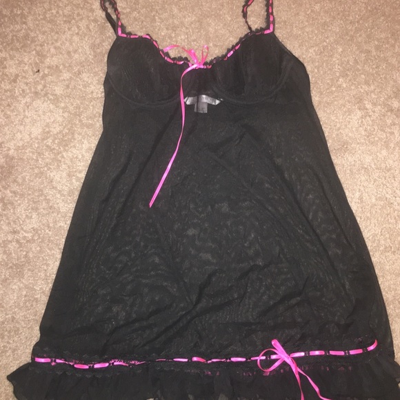 Victoria Secret black baby doll lingerie in 34C