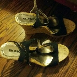 A pair of sandal wedges