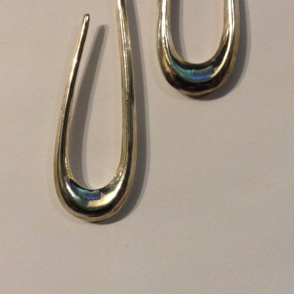 Sterling Silver | Open Back Hoop Pierced Earrings - Picture 2 of 3