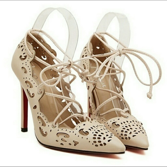 JustFab Nude heels