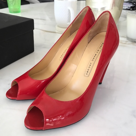 Marc by Marc jacobs red patent leather heels. 38