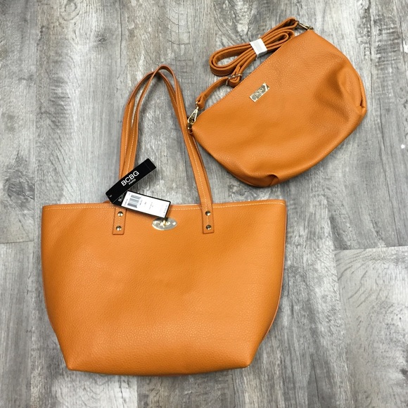 SALE Bcbg Large lock tote set 2 bags nwt handbag - Picture 2 of 8