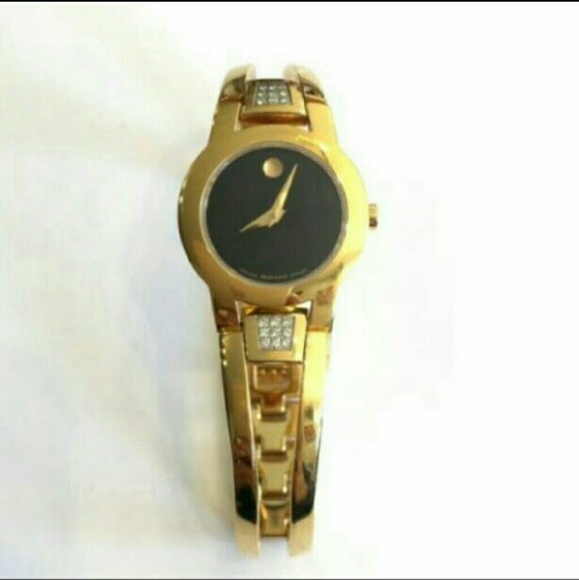 NWT $1,395 Movado Diamond gold watch