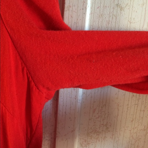 Merona Red Mixed Media Popover Top - Picture 3 of 4