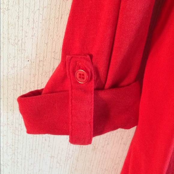 Merona Red Mixed Media Popover Top - Picture 4 of 4