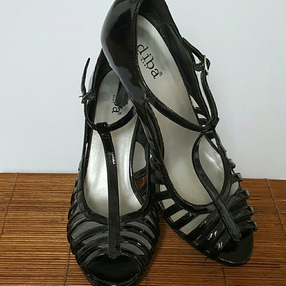 Diba Womens Shoes Sz 10 Black Strappy Heels Sandal