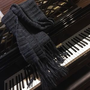 Men's Zara extra long blue scarf