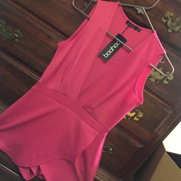 Pink Boohoo Romper NWT