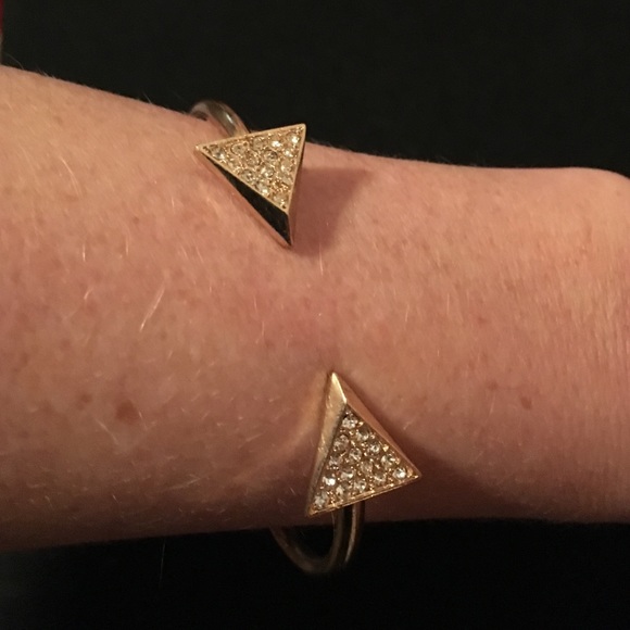 Fashion gold pave cuff bracelet