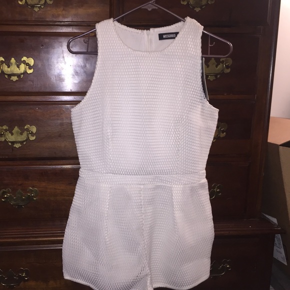 NWT White Netted Missguided Romper