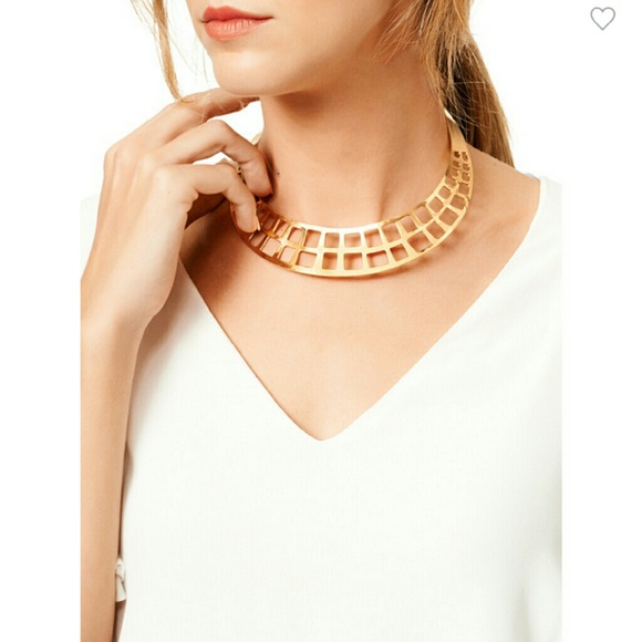 Campbell Gold Plated Brass Checkerboard Collar