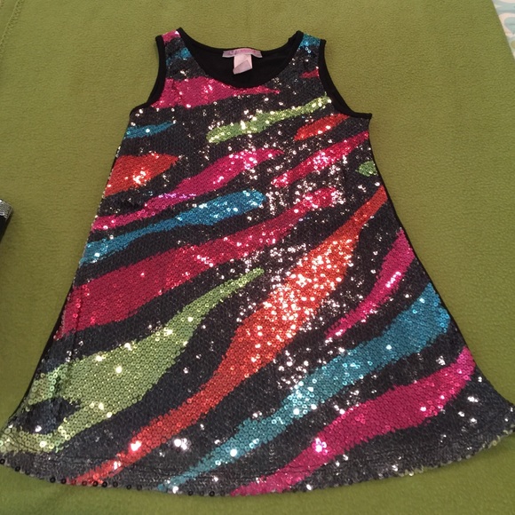 Girls Colored Sequence Dress mint condition